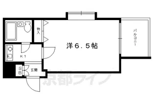 DETOM‐1烏丸鞍馬口【205号室】の間取り