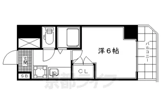 DETOM‐1西陣【505号室】の間取り