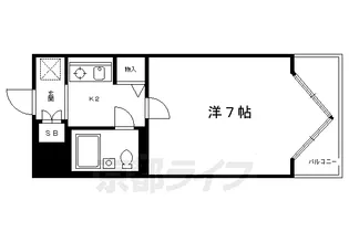 DETOM−1西陣聚楽【3階】の間取り