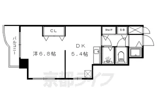 デトムワン銀閣寺道【5階】の間取り