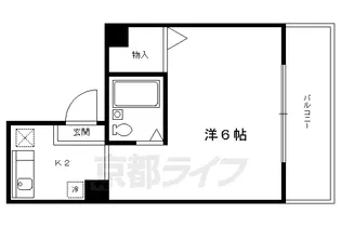 ノースカナル紫明【102号室】の間取り