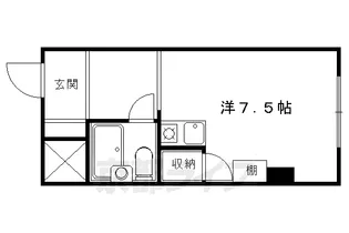 松屋レジデンス百万遍【405号室】の間取り