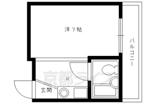 パラータ上七軒【103号室】の間取り
