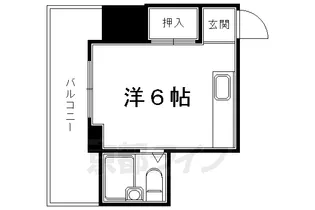 京都府京都市左京区岩倉中大鷺町【マンション】の間取り