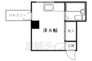 京都府京都市左京区岩倉中大鷺町【マンション】の間取り