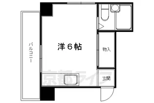 京都府京都市左京区岩倉中大鷺町【マンション】の間取り