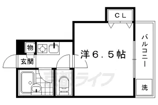 グリーンヴィレッジ烏丸【102号室】の間取り
