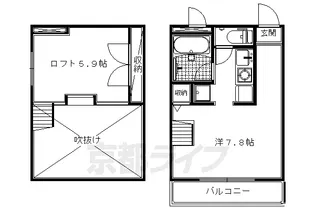 カレラ・デ・エステ【909号室】の間取り