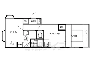 コーポ岩倉【201号室】の間取り