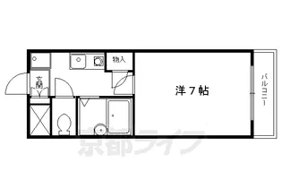 二条丸美ビル【412号室】の間取り