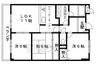 京都府京都市上京区観三橘町【マンション】の間取り