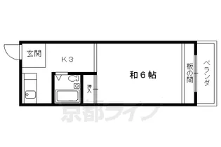 京都府京都市上京区荒神町【マンション】の間取り
