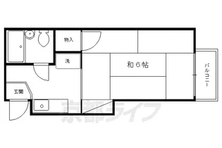 コーポ一乗寺【203号室】の間取り