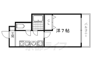 HTロイヤルハウス北白川【302号室】の間取り