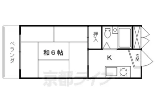 J.Tサフラン【405号室】の間取り
