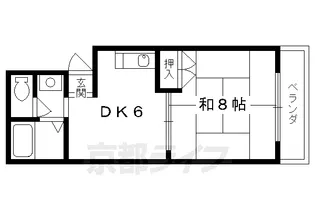 京都府京都市北区紫野東舟岡町【マンション】の間取り