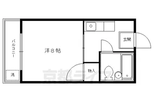 叡山荘【304号室】の間取り