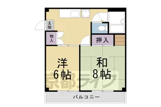 叡山荘【402号室】の間取り