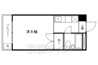 京都府京都市左京区岩倉南河原町【マンション】の間取り