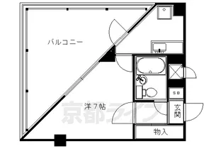 リバティ東大路【206号室】の間取り