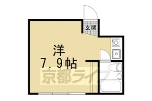 京都府京都市北区紫野下築山町【マンション】の間取り