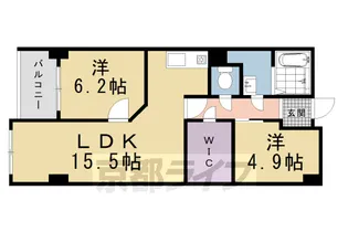 2LDKの間取り画像