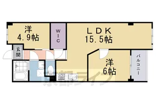 2LDKの間取り画像