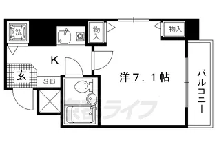 アクシルコート堀川今出川【704号室】の間取り