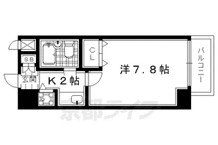 アクシルコート堀川今出川【302号室】の間取り
