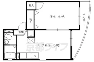 ルピナス下鴨【203号室】の間取り