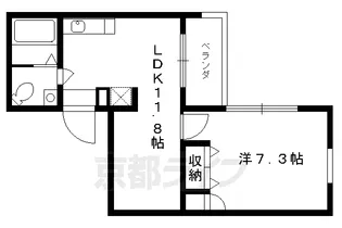 ルピナス下鴨【301号室】の間取り