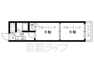 ミスティニッシン【202号室】の間取り