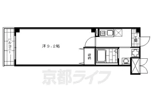 シェソワ東洞院【303号室】の間取り