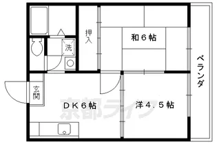 サンハイツ岩倉【B201号室】の間取り