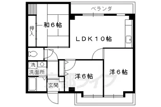 グリーンヒル北白川【1号室】の間取り