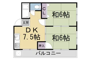 山田マンション【202号室】の間取り