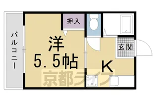 京都府京都市上京区新夷町【アパート】の間取り