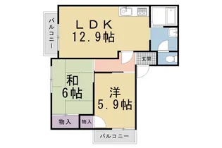 ガーデンハイツ花園【203号室】の間取り