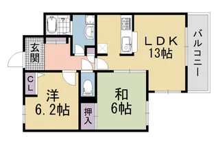 ヴィルヌーブ堀川五条【2階】の間取り