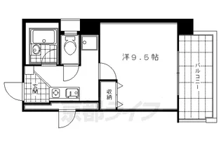 プレサンス京都御所西【504号室】の間取り