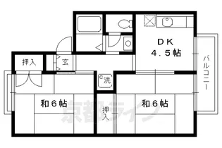セジュール今原【B103号室】の間取り