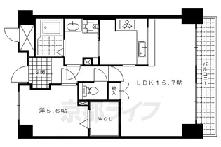 ローズヴィラ北白川【409号室】の間取り