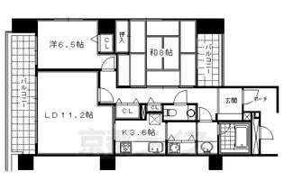京都府京都市中京区柳馬場通錦小路上ル十文字町【マンション】の間取り