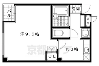 京都府京都市北区紫竹大門町【マンション】の間取り