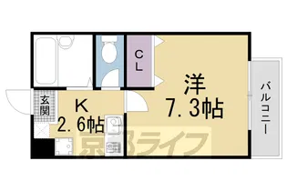下堤谷口マンション【408号室】の間取り