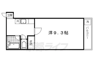 コスモハイツ宝ヶ池【102号室】の間取り