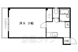 コスモハイツ宝ヶ池【302号室】の間取り