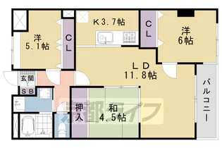 TAM’S COURT【1階】の間取り