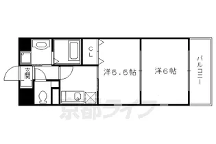 アリスタ四条西洞院【801号室】の間取り