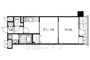 アリスタ四条西洞院【5階】の間取り